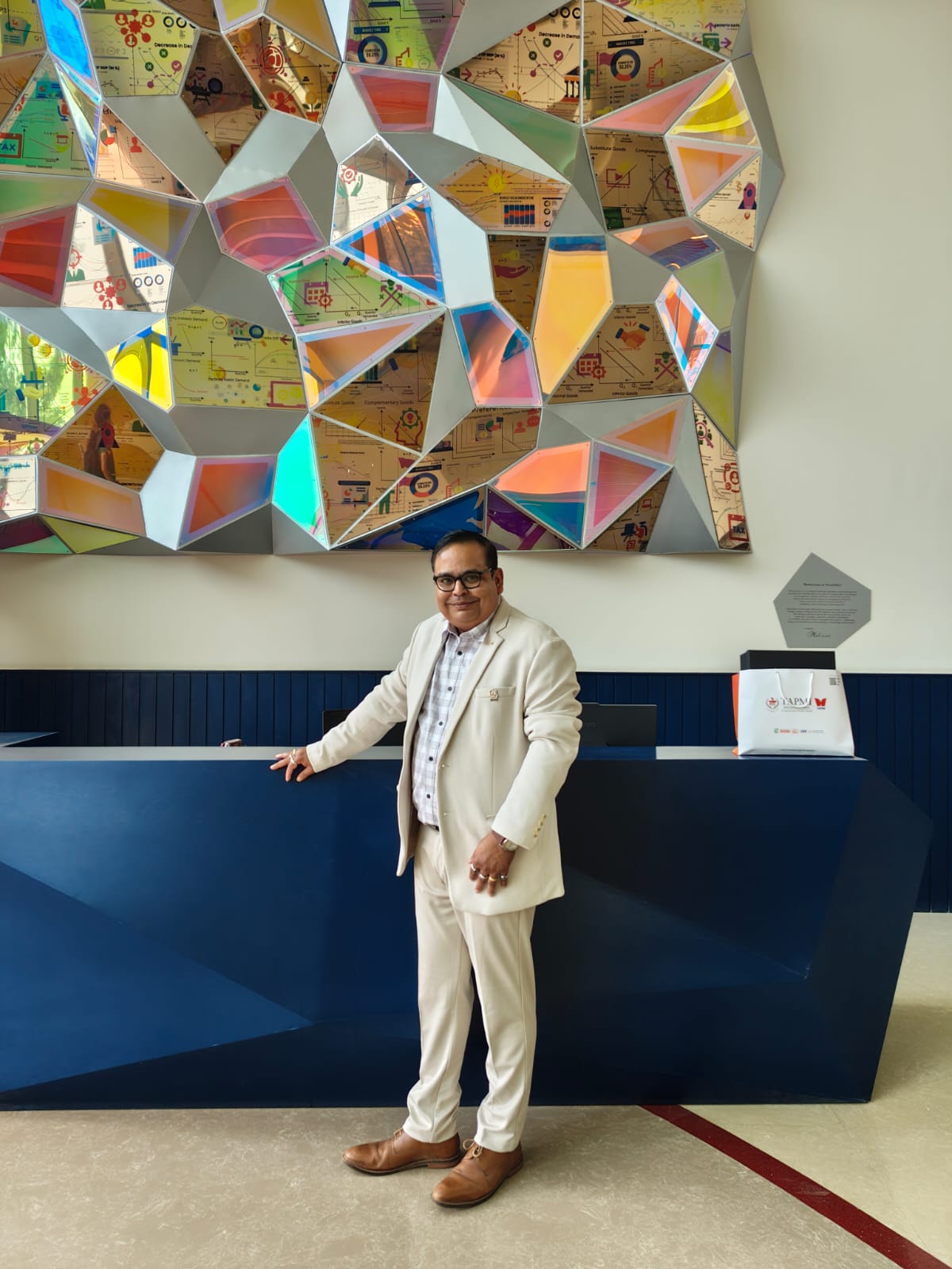 Dr. Chandan Dash at the TAPMI campus reception